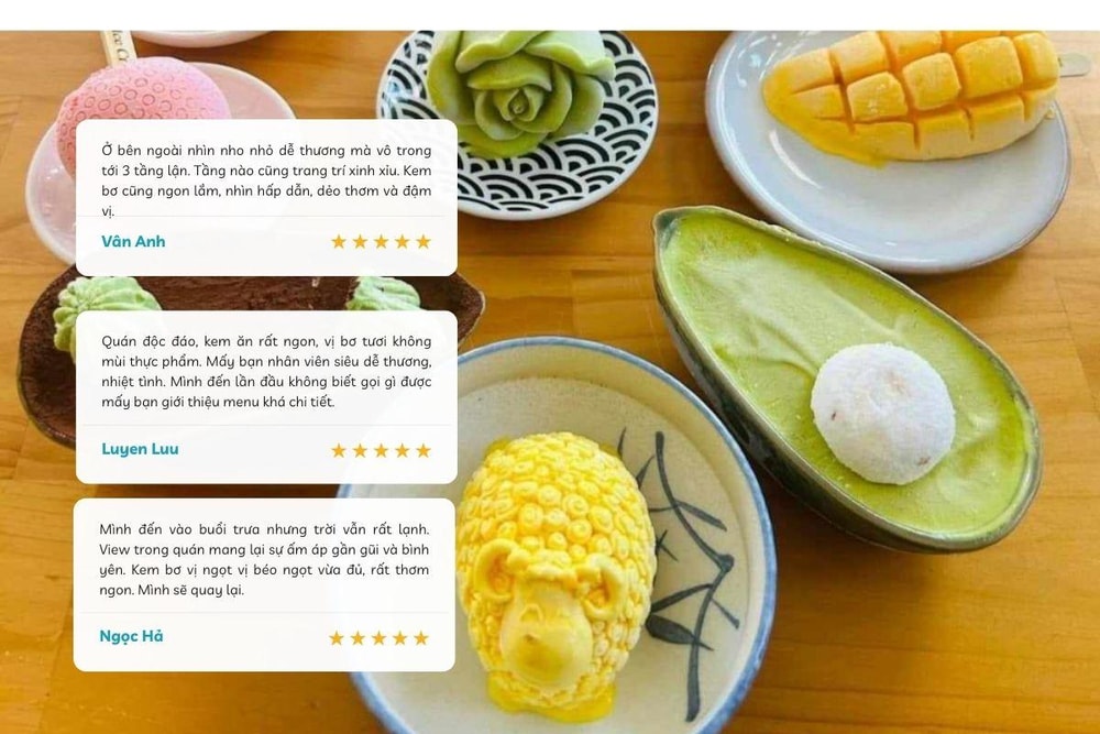 Cảm nhận của thực khách khi thưởng thức kem bơ tại quán Dalato